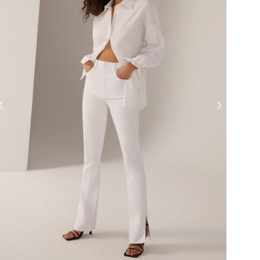 FAVORITE DAUGHTER The Valentina Tower Super High Rise Jean‎ Sz 30 Bahamas White